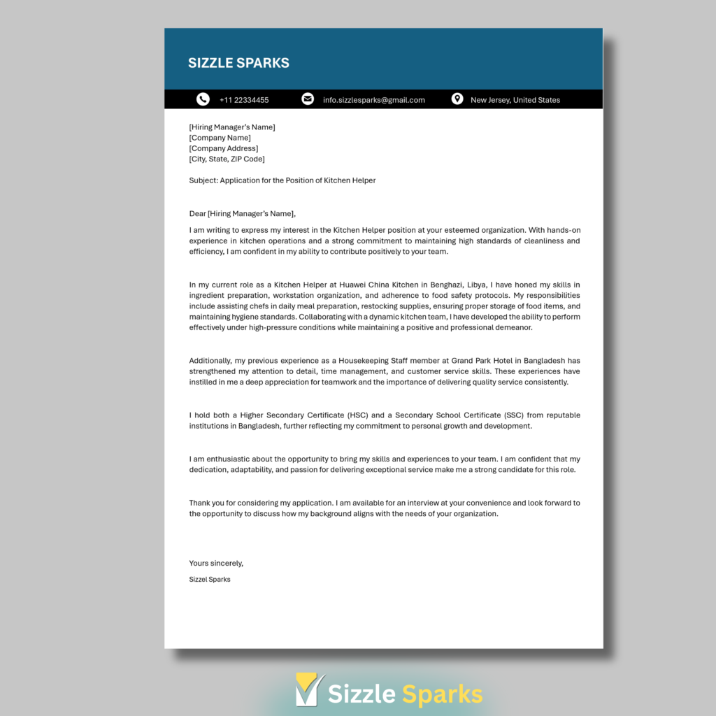 Free cover letter template download for professional job applications.